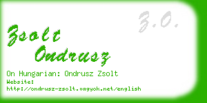 zsolt ondrusz business card